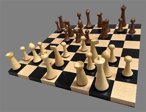 Large Herman Ohme Abstract Chessmen 